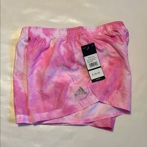 adidas Kids Pink Tie-Dye Shorts